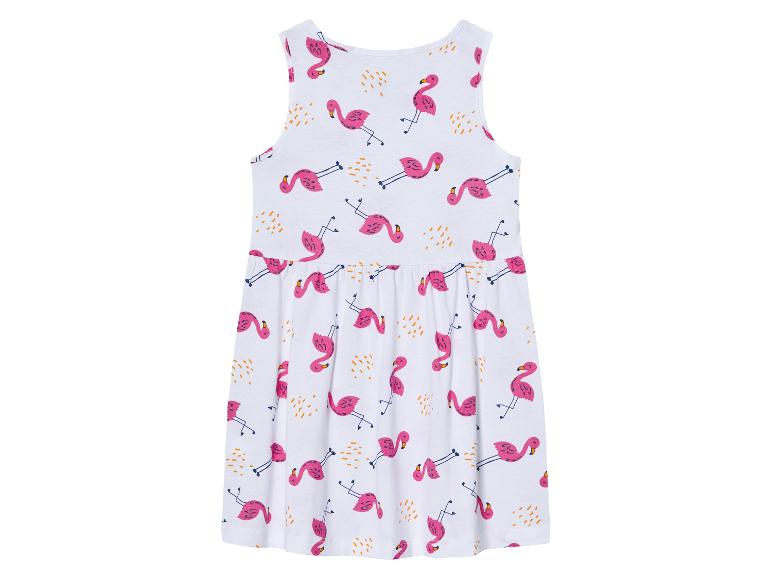 Mädchenkleid mit Flamingos.