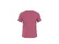 Dunkelrosa Damen-T-Shirt mit kurzen Ärmeln, Rückansicht.