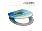 Toilettendeckel mit tropischem Strandmotiv