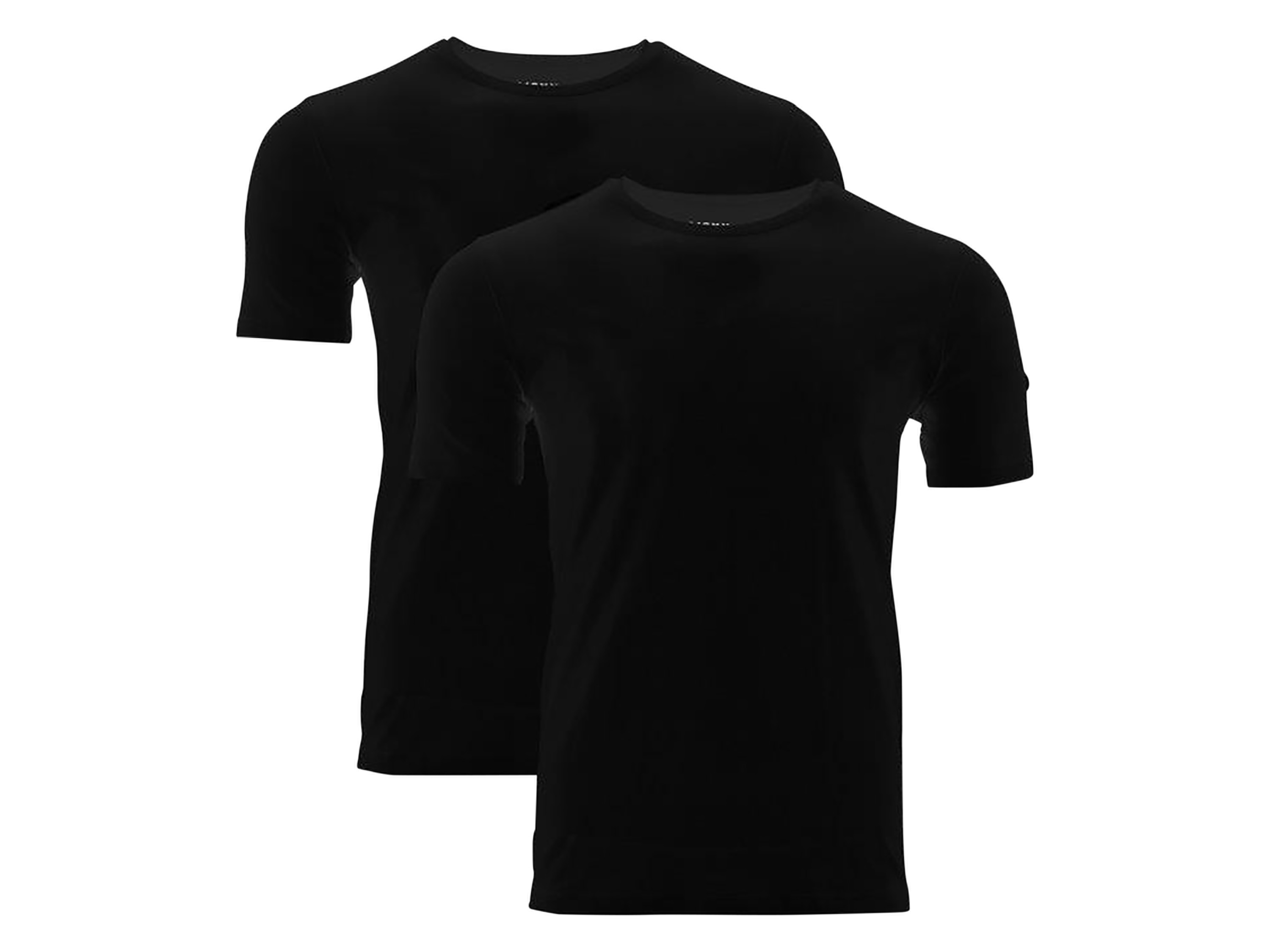 MEXX Herren Unterziehshirt, 2 Stück (Rundhals, Schwarz, XL)