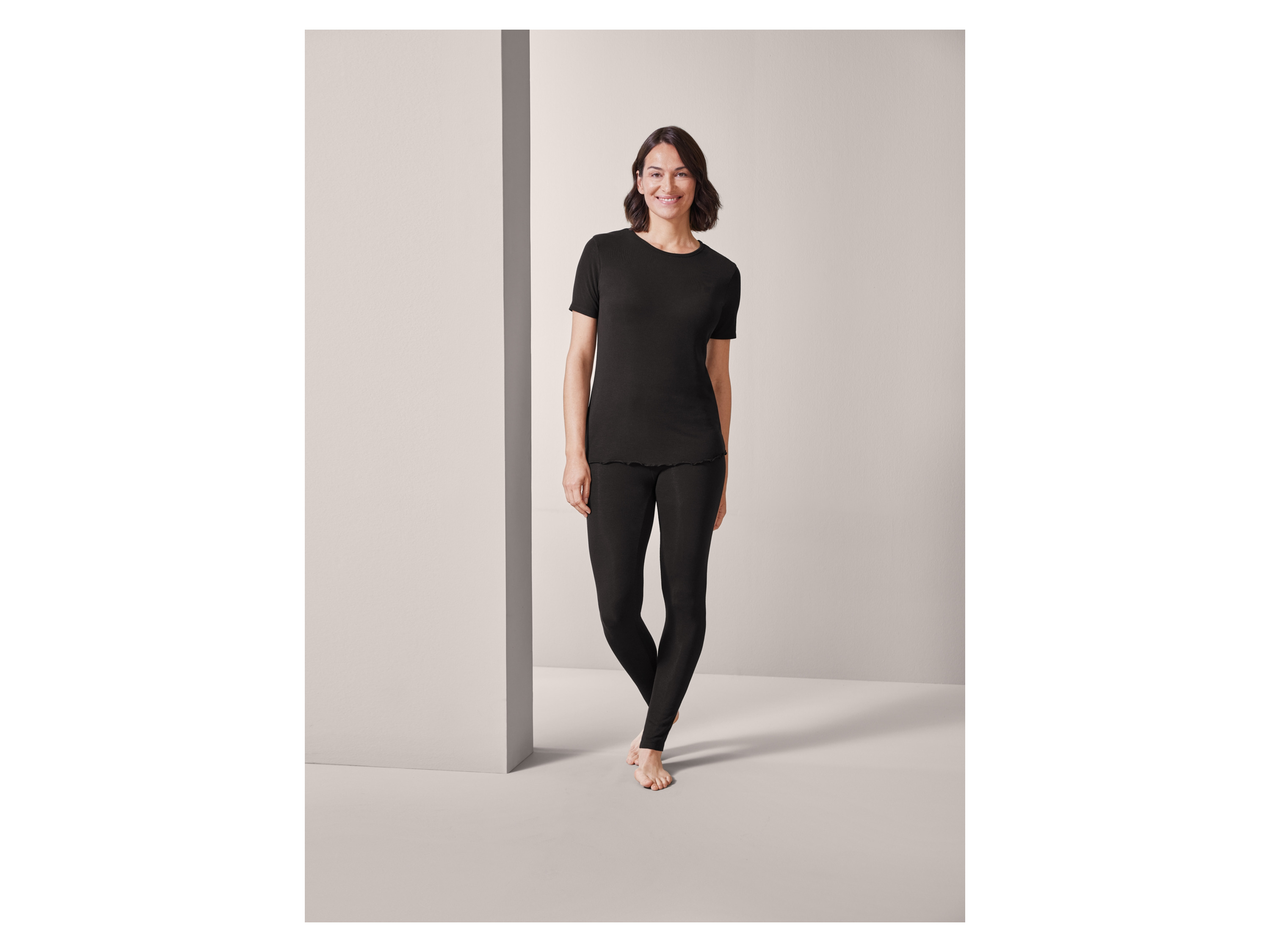 Thumbnail - esmara® Damen Unterwäscheset kurz/lang 2tlg. (Schwarz, XL(48/50))