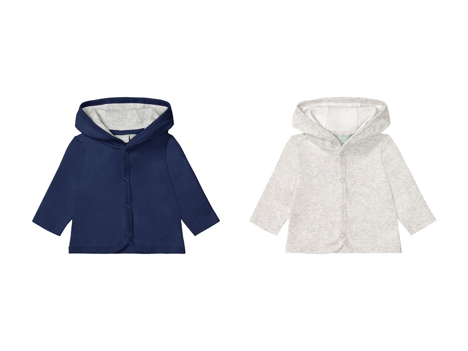 lupilu® 2 Baby Jäckchen (86/92, marine/hellgrau) | 04055334544986