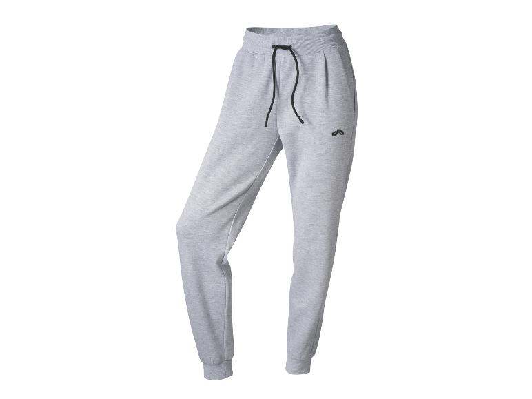 Graue Jogginghose mit schwarzem Kordelzug und kleinem Logo