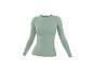 Hellgrünes Langarm-Sportoberteil mit strukturierten Seitenpartien