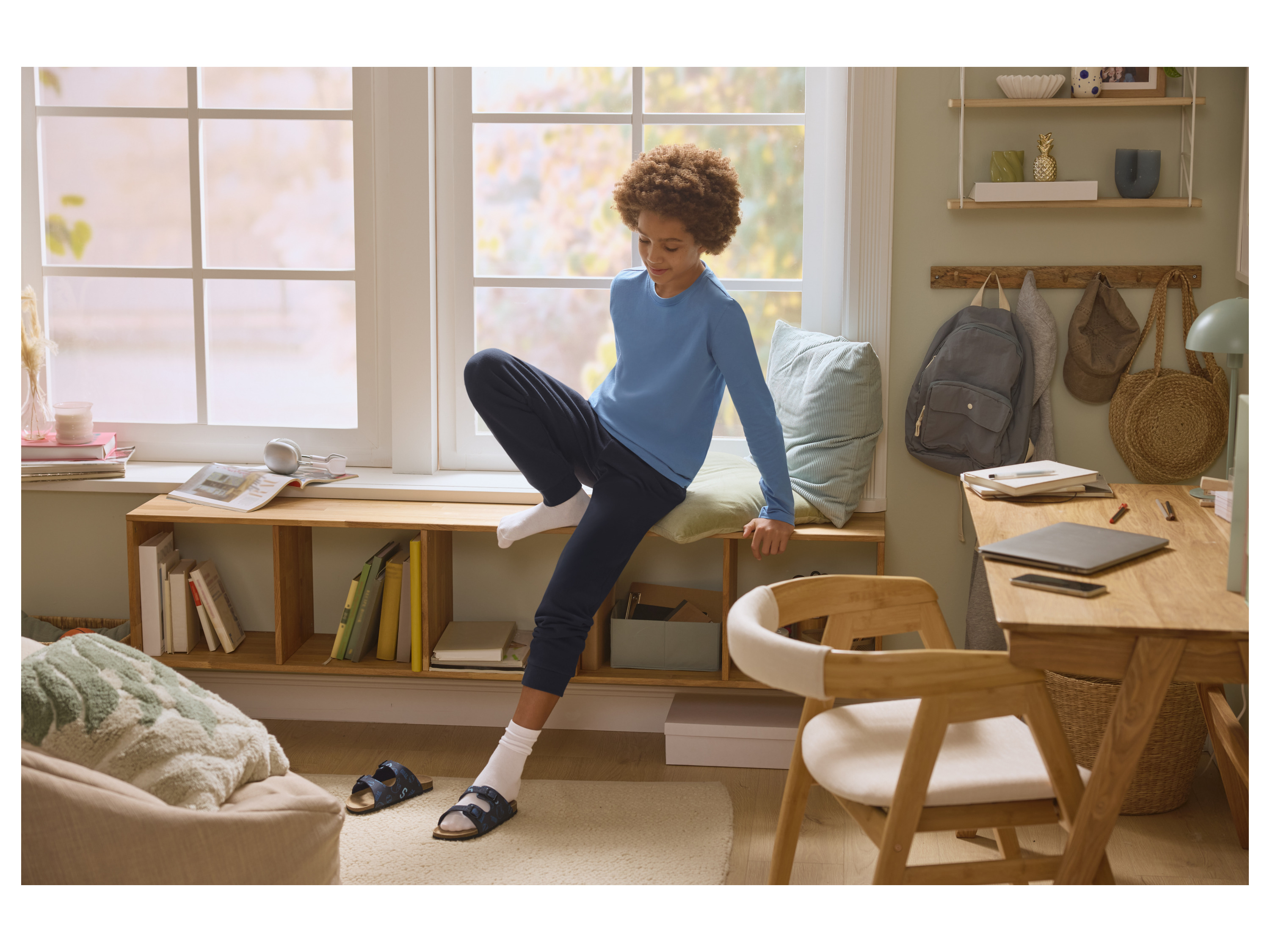 Thumbnail - Esmara Kids Kinder Jungen Langarmshirt 2 Stück (navy/blau, 134/140)