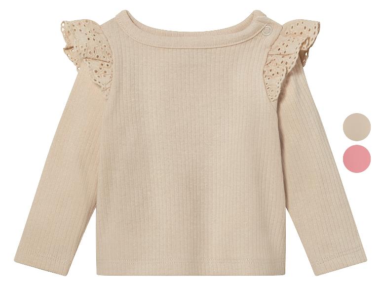 Beige Langarmshirt mit Spitze für Babys