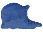 Blaues C-förmiges Kissen, ideal für Reisen oder Nackenstütze.