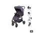 BABYGO Kinderwagen 3-in-1 Set Style in Dunkelgrau mit verschiedenen Aufsätzen und Zubehör [KI-generiertes Bild]