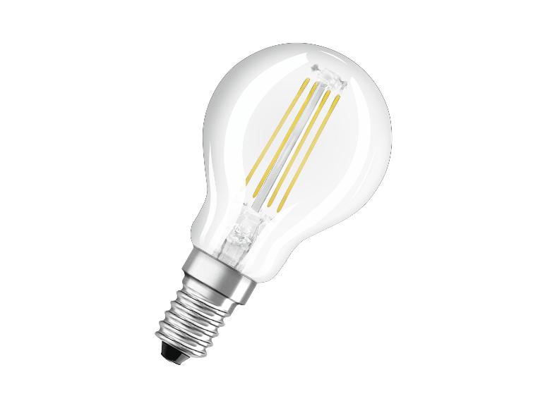 LED-Glühbirne mit klarem Glas und E14-Sockel