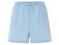 Hellblaue Musselin-Shorts, lässiger Stil.