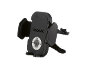 Schwarze Autotelefonhalterung mit verstellbaren Klemmen und Lüftungsschlitzclip.
