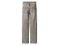 Graue Wide-Leg Jeans mit hoher Taille, Gesäßtaschen und leichter Waschung.