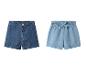 Kinder-Jeansshorts in Dunkelblau und Hellblau