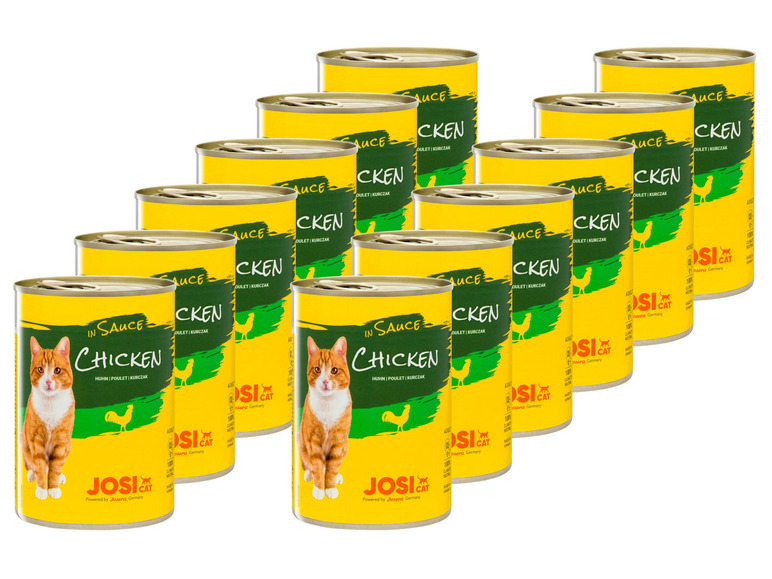 Gehe zu Vollbildansicht: JosiCat Katzennassnahrung Chicken in Sauce, 12 x 415 g - Bild 1