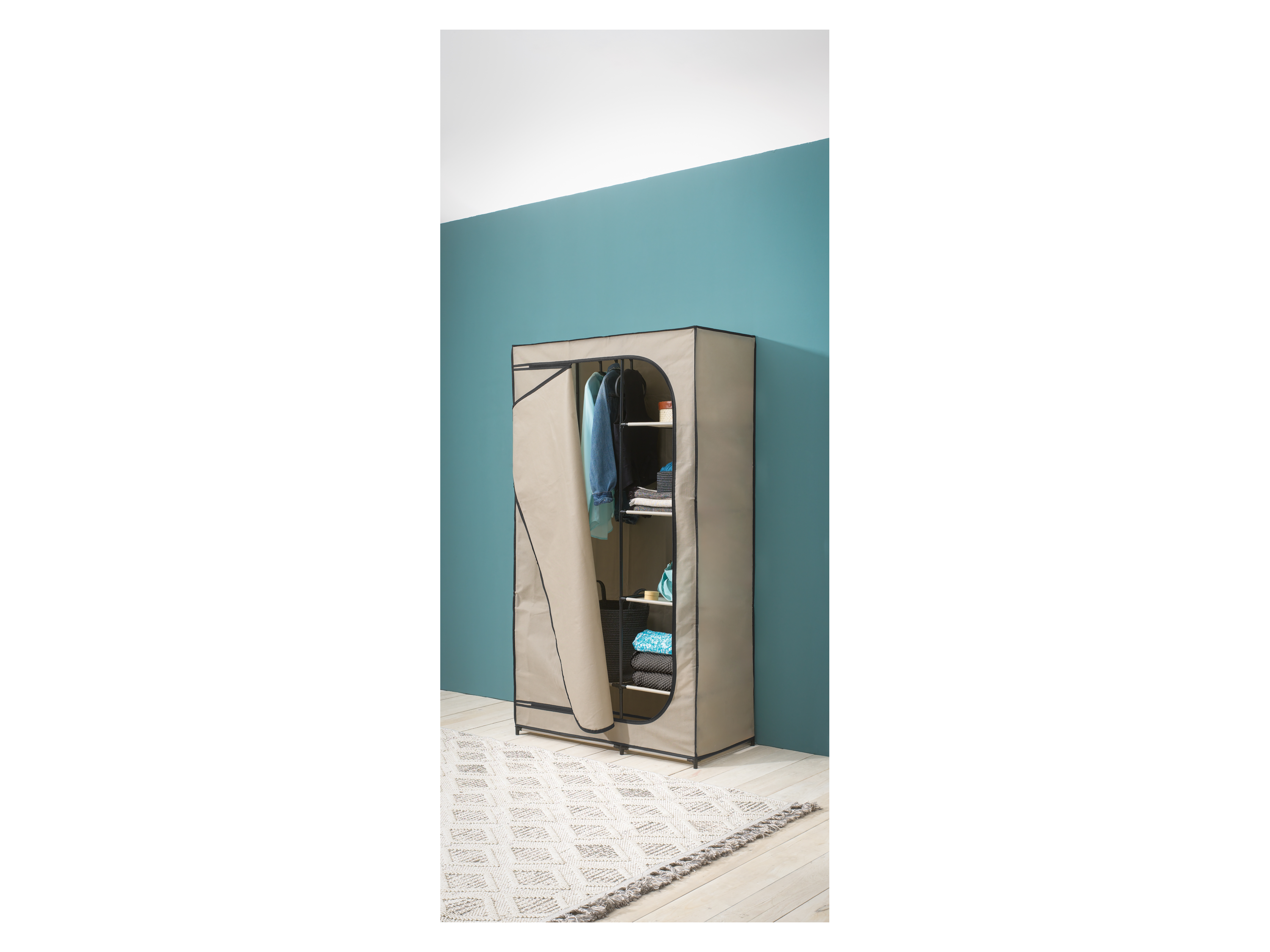 Thumbnail - LIVARNO home Kleiderschrank Textil (Beige)