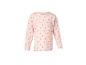 Hellrosa Langarmshirt mit rotem Herzmuster