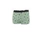 Mintgrüne Boxershorts mit Strandauto- und Surfbrettmuster.