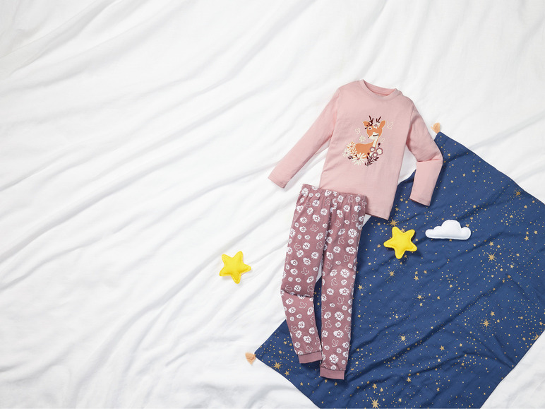 Gehe zu Vollbildansicht: lupilu® Kleinkinder Pyjama, Druck leuchtet im Dunkeln - Bild 3