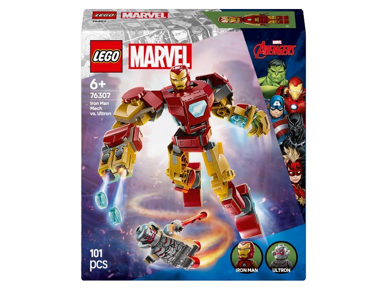 Bausatz mit Iron Man Roboter und Ultron, 101 Teile.