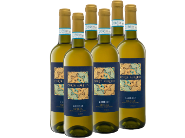 6 x 0,75-l-Flasche Weinpaket Grillo Sicilia DOP trocken, Weißwein