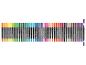 Bunte Dual-Tip-Marker in einer Reihe, bereit für kreativen Einsatz.