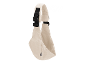 Beige Babytrage mit schwarzen Schnallen und verstellbaren Gurten