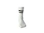 Weißer Sportsocken mit schwarzen Streifen