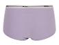 Lilafarbene Unterhose mit einem weiß-schwarzen Band der Marke 'MCXX'.