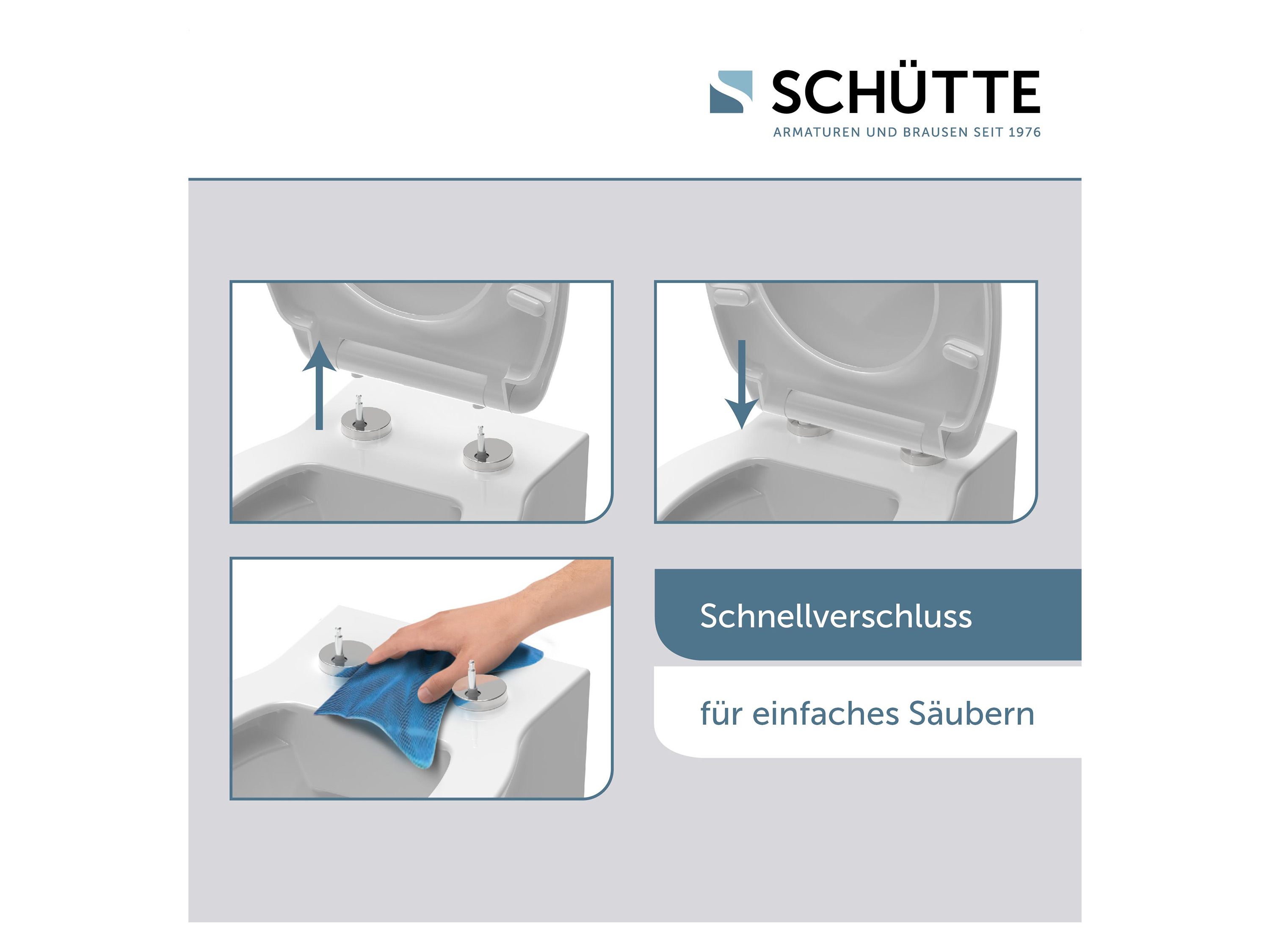 Thumbnail - Schütte WC-Sitz High Gloss mit Absenkautomatik und Schnellverschluss (Magic Light)