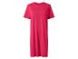Fuchsiafarbenes Kurzarm-Maxikleid.