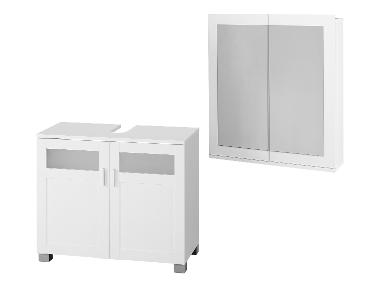 LIVARNO® Badezimmermöbel-Set »Basel«: Waschbeckenunterschrank und Spiegelschrank