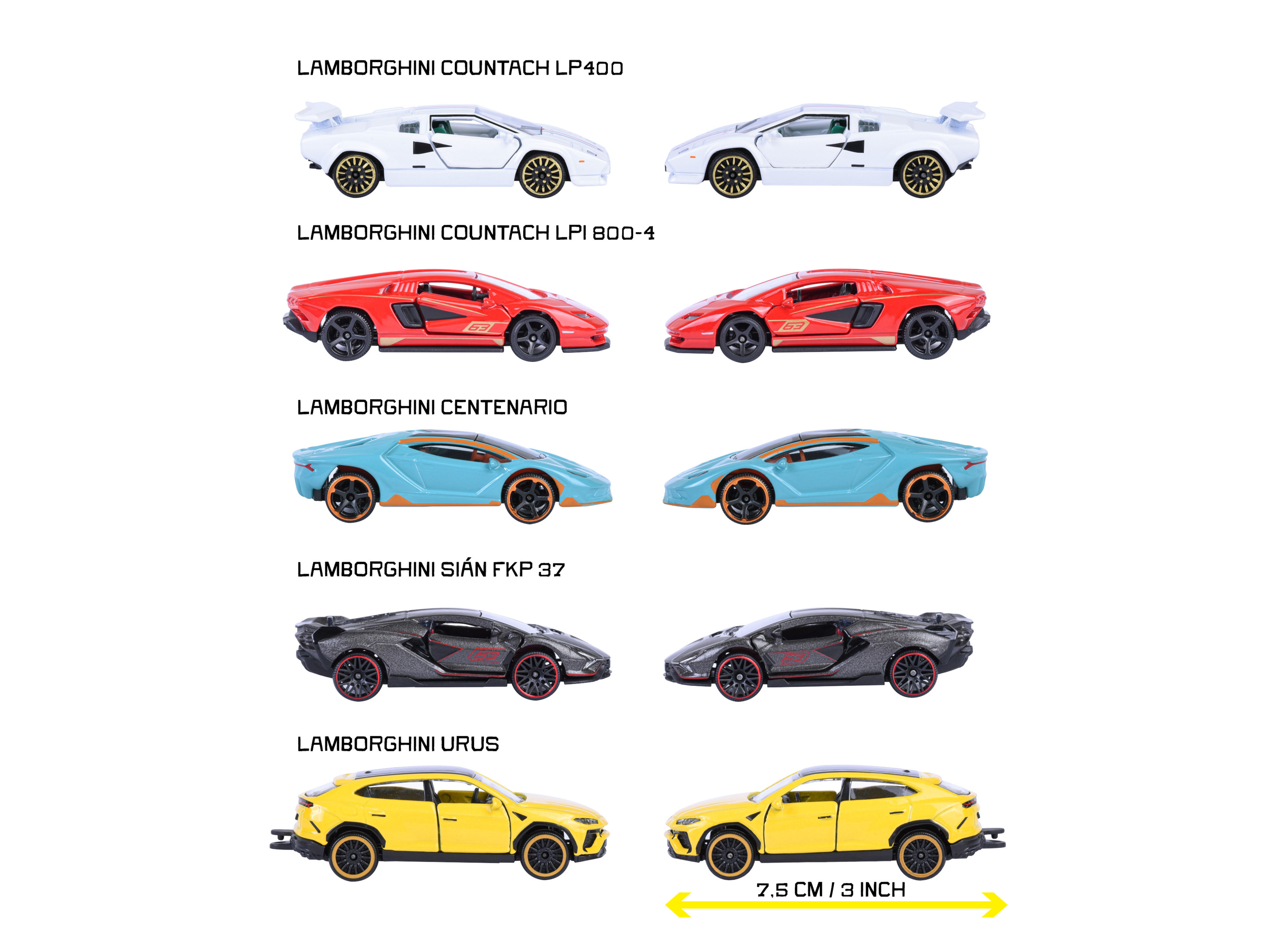 Thumbnail - Majorette Spielzeugauto 5 er Geschenkset (Lamborghini)