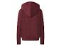 Bordeauxroter Kapuzenpullover, Rückansicht.