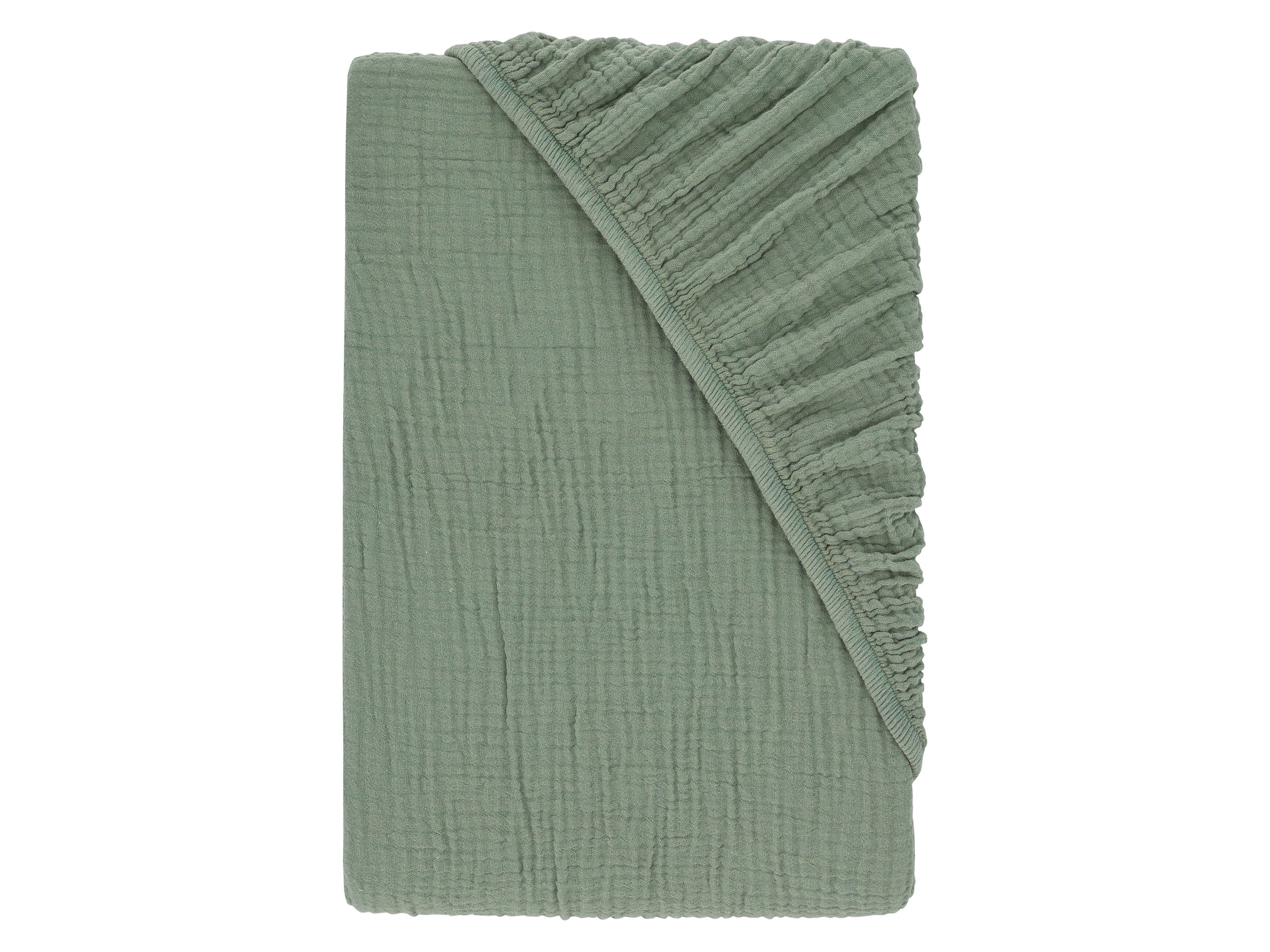 LIVARNO® Musselin-Spannbettlaken, 90-100 x 200 cm (Grün)""
