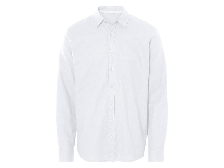 Weißes Langarmhemd.