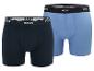 Zwei MGXX Boxershorts, dunkelblau und hellblau.