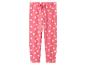 Rosa Kinder-Jogginghose mit weißen Gänseblümchen und einer rosa Schleife