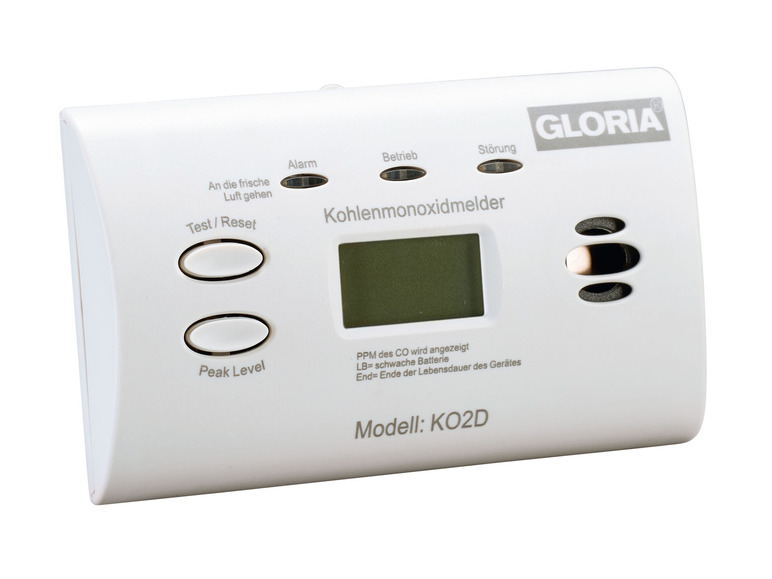 Gehe zu Vollbildansicht: GLORIA Kohlenmonoxidmelder »KO2D«, mit Digitalanzeige - Bild 3