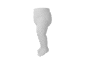 Graue gerippte Baby-Strumpfhose, Seitenansicht.