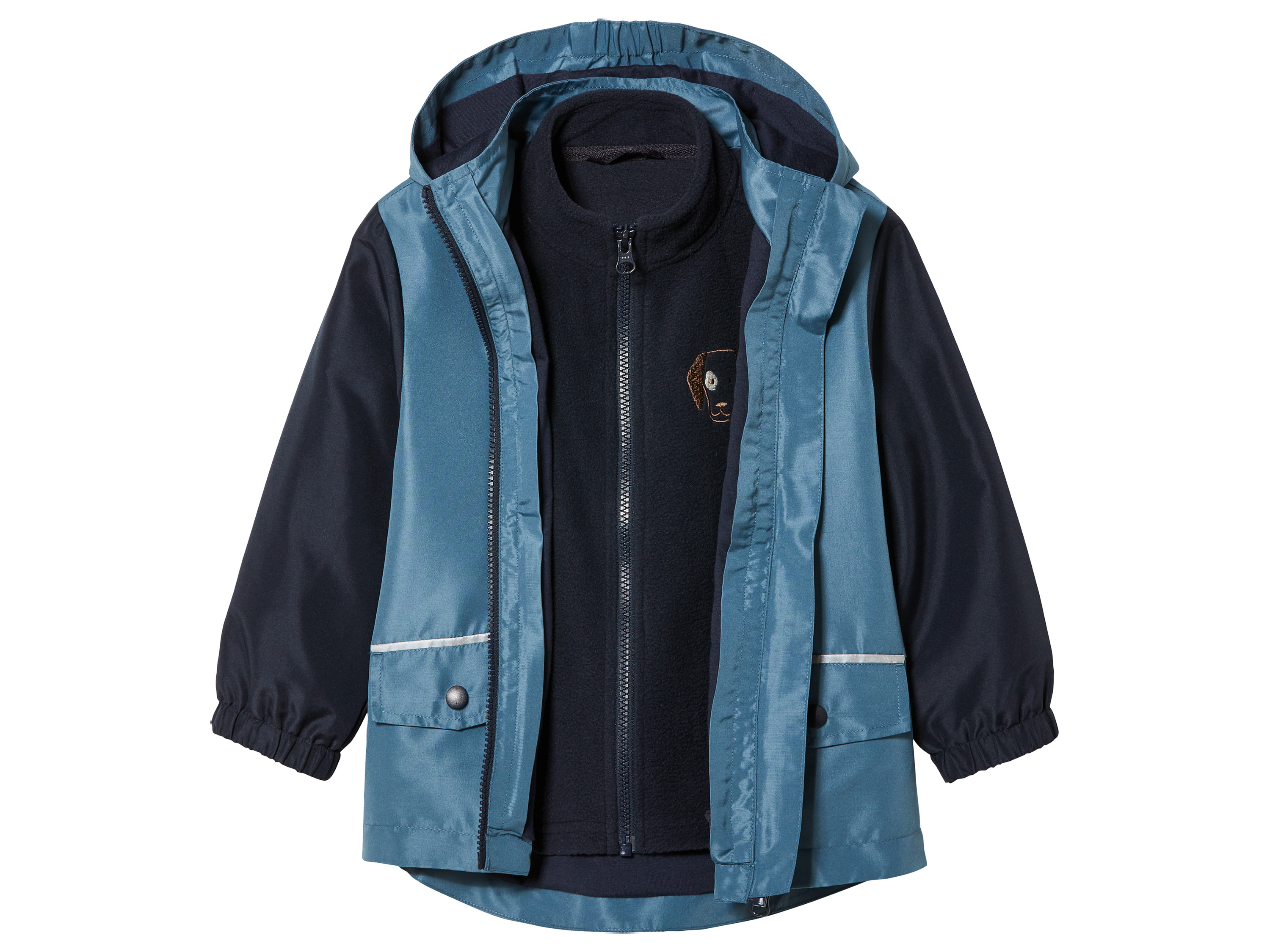 Thumbnail - lupilu® Kleinkinder Jungen 3-in-1- Jacke (122/128, marine/blau)