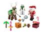 Minecraft Weihnachtsspielzeug-Set mit Rentier, Schneemann und Weihnachtsmann.