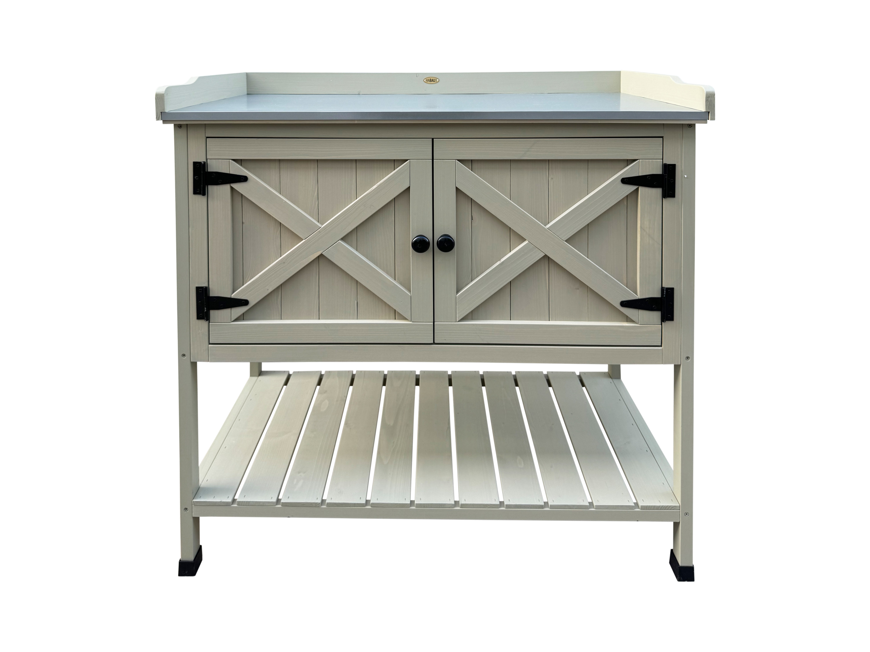 Thumbnail - HABAU Pflanztisch mit Ablage und Schrank, 98 x 48 x 97 cm, aus Holz