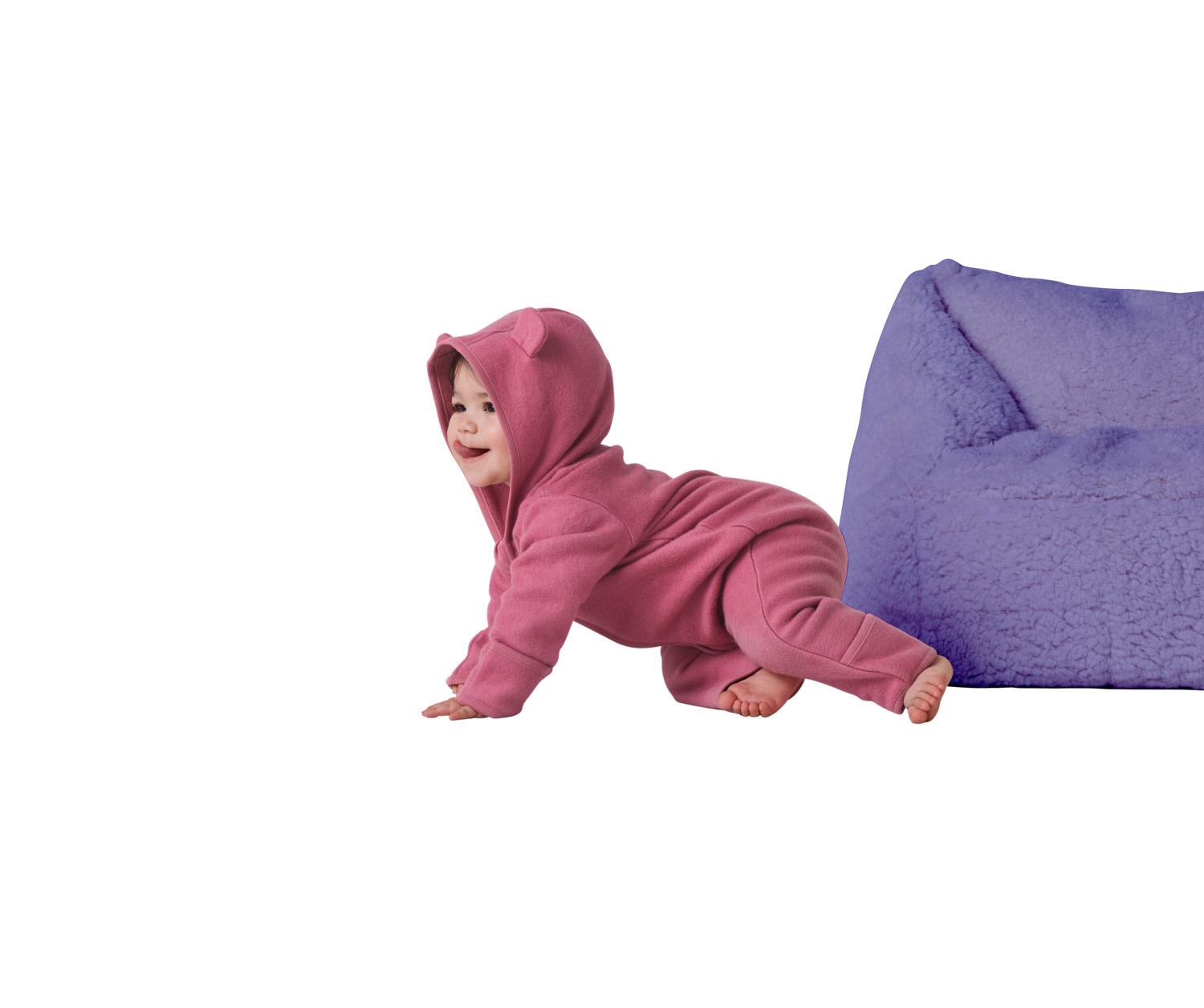 LUPILU® Baby Fleece-Overall (Rosa, 62/68) – Bild 2 von 4