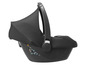 Schwarzer Babyautositz mit Sonnenschutz