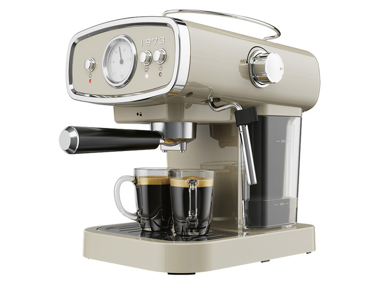 Gehe zu Vollbildansicht: SILVERCREST® KITCHEN TOOLS Espressomaschine »SEML 1050 A1«, 2-in-1, 1050 W - Bild 3