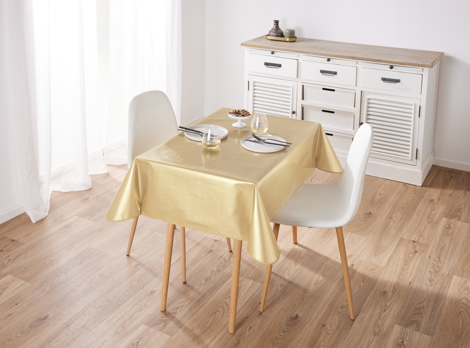 Thumbnail - LIVARNO home Lacktischdecke Weihnachten (110x140 cm, Gold)