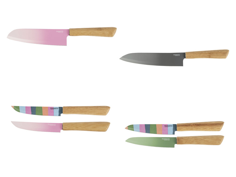 Gehe zu Vollbildansicht: ERNESTO® Messer, mit Bambus-Griff - Bild 1