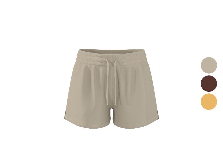Beige Sportshorts mit Kordelzug, in drei Farben erhältlich.