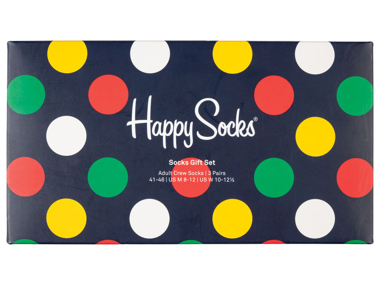 Gehe zu Vollbildansicht: Happy Socks Damen Herren Geschenkebox, 3 Paar Socken, mit Baumwolle - Bild 18