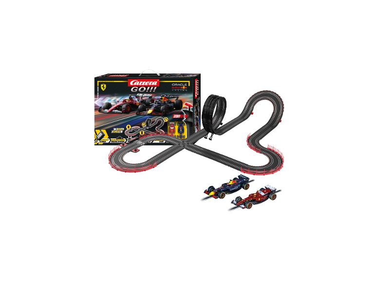 CARRERA Speed Zone Autorennbahn mit zwei Formel-1-Autos und Verpackung